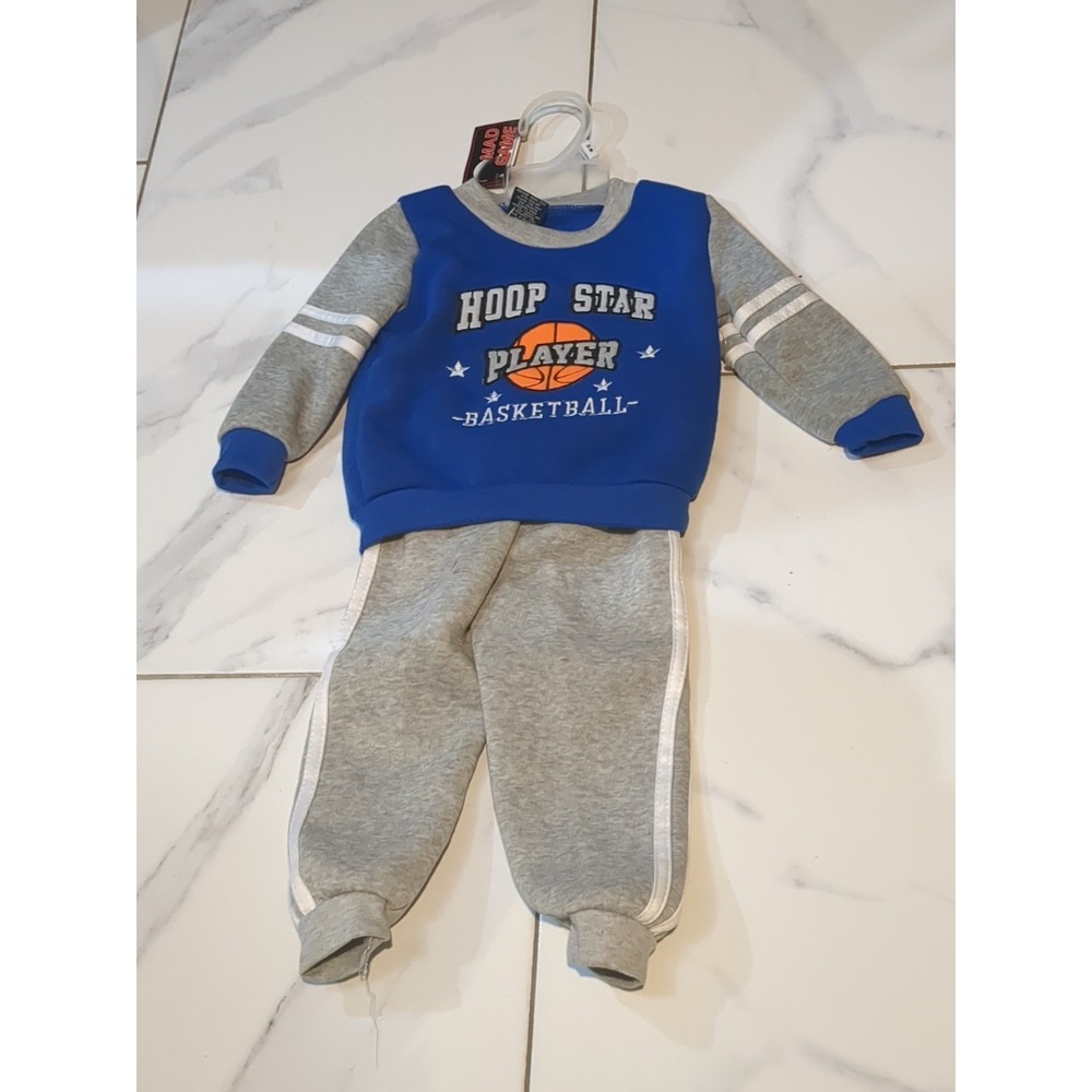 NWT Mad Game‎ 2 pc  Boys Pant Set.  Size 24 months .Hoop Star Player Basketball